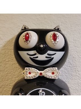 Jeweled Classic Black Kit-Cat Klock clock SUPER RARE Vintage